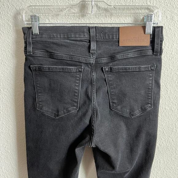 J. Crew Mercantile Black Skinny Jeans Women's 29 High Rise Stretch Denim Casual - Picture 4 of 7